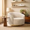Curved Design Armchair - Upholstered in Velvet - Herina image 7