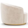 Curved Design Armchair - Upholstered in Velvet - Herina image 7