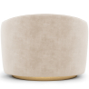 Buy Curved Design Armchair - Upholstered in Velvet - Herina Beige 60647 in the United Kingdom