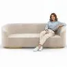 3/4-Seater Velvet Upholstered Sofa - Herina image 7