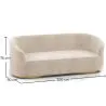 3/4-Seater Velvet Upholstered Sofa - Herina image 7