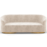 Buy 3/4-Seater Velvet Upholstered Sofa - Herina Beige 60648 - in the UK
