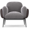 Buy Upholstered Velvet Armchair - June Light grey 60650 - in the UK