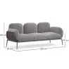 3-Seater Sofa - Upholstered in Velvet - Vandan image 7