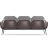 Buy 3-Seater Sofa - Upholstered in Velvet - Vandan Light grey 60652 in the United Kingdom