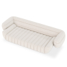 Buy Bouclé Fabric Upholstered Sofa - 3/4 Seats - Caden White 60655 in the United Kingdom
