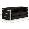 2-Seater Sofa - Upholstered in Vegan Leather - Lecur image 7