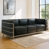 3-Seater Sofa - Upholstered in Vegan Leather - Lecur image 7