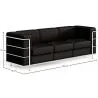 3-Seater Sofa - Upholstered in Vegan Leather - Lecur image 7