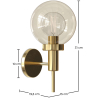 Buy Golden Wall Lamp - Sconce - Lica Aged Gold 60665 - prices
