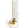 Buy Wall Sconce Candlestick Lamp - Gold - Corba Aged Gold 60669 - in the UK
