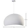 Buy Resin Pendant Lamp - 40CM - Astra White 60671 - in the UK