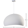 Buy Resin Pendant Lamp - 50CM - Astra White 60672 - in the UK