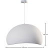Buy Resin Pendant Lamp - 60CM - Astra White 60673 - in the UK