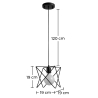 Buy Ceiling Lamp - Industrial Design Pendant Lamp - Bon Black 58230 in the United Kingdom