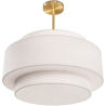 Buy Ceiling Pendant Lamp - Fabric Shade - Braichal Aged Gold 60680 home delivery