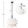 Ceiling Pendant Lamp - Fabric Shade - Lorwe image 7