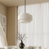 Buy Ceiling Pendant Lamp - Fabric Shade - Lorwe Black 60681 at Privatefloor