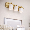 Buy Aged Gold Wall Lamp - 3-Light Sconce - Violet Aged Gold 60682 in the United Kingdom
