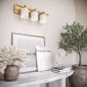 Aged Gold Wall Lamp - 3-Light Sconce - Violet image 7