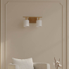 Buy Wall Lamp Aged Gold - 2-Light Wall Sconce - Lima Aged Gold 60684 at Privatefloor