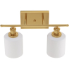 Buy Wall Lamp Aged Gold - 2-Light Wall Sconce - Lima Aged Gold 60684 - prices