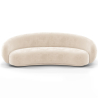 Buy Velvet Curved Sofa - 3/4 Seats - Souta Beige 60691 - in the UK