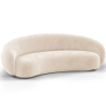 Buy Velvet Curved Sofa - 3/4 Seats - Souta Beige 60691 - prices