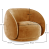 Curved Velvet Upholstered Armchair - Cally image 7