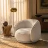 Curved armchair upholstered in bouclé fabric - Cally  image 7