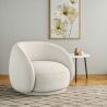 Curved armchair upholstered in bouclé fabric - Cally  image 7