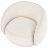 Buy Curved armchair upholstered in bouclé fabric - Callum White 60693 at Privatefloor