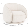 Buy Curved armchair upholstered in bouclé fabric - Callum White 60693 - in the UK