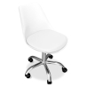 Buy Office Chair with Wheels - Swivel Desk Chair - Tulip White 58487 in the United Kingdom