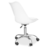 Buy Office Chair with Wheels - Swivel Desk Chair - Tulip White 58487 - in the UK