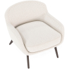 Buy Bouclé Upholstered Armchair - Jenna White 60695 in the United Kingdom
