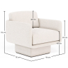 Buy Upholstered Armchair in Bouclé Fabric - Jackson White 61000 - prices