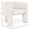 Buy Design Armchair - Bouclé Fabric Upholstered Armchair - Curtis White 60701 - prices
