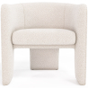 Buy Design Armchair - Bouclé Fabric Upholstered Armchair - Curtis White 60701 - in the UK