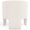 Buy Design Armchair - Bouclé Fabric Upholstered Armchair - Curtis White 60701 with a guarantee