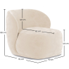 Buy Velvet Upholstered Armchair - Mykel Beige 60702 with a guarantee