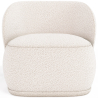 Buy Bouclé Fabric Upholstered Armchair - Mykel White 60703 - in the UK
