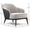 Buy  Velvet Upholstered Armchair - Luc Light grey 60704 - in the UK