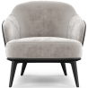 Buy  Velvet Upholstered Armchair - Luc Light grey 60704 - in the UK