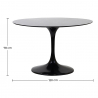 Buy Round Dining Table -  120 cm - Tulip Black 15418 at Privatefloor
