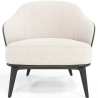 Buy Upholstered Armchair in Boucle Fabric - Luc White 60705 - in the UK