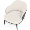 Buy Upholstered Armchair in Boucle Fabric - Luc White 60705 in the United Kingdom