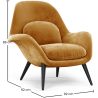 Velvet Upholstered Armchair - Uyere image 7