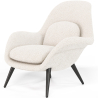 Buy Bouclé Upholstered Armchair - Uyere White 60707 in the United Kingdom