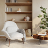 Buy Bouclé Upholstered Armchair - Uyere White 60707 - prices